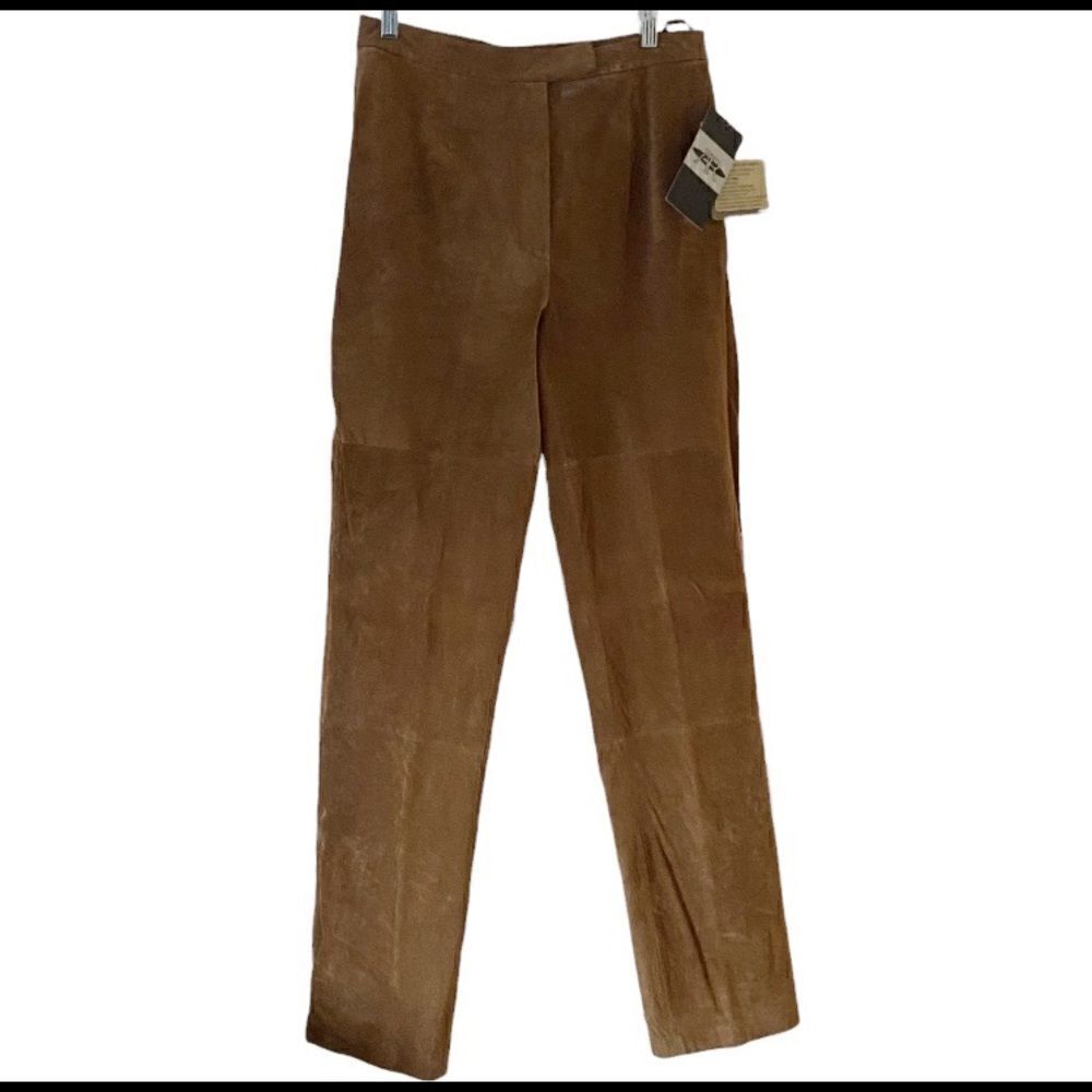 Bernardo Tan Real Suede Pants Size 8 New with tags - Picture 1 of 16